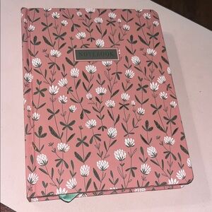 James Burke Floral Pink Hardcover Notebook